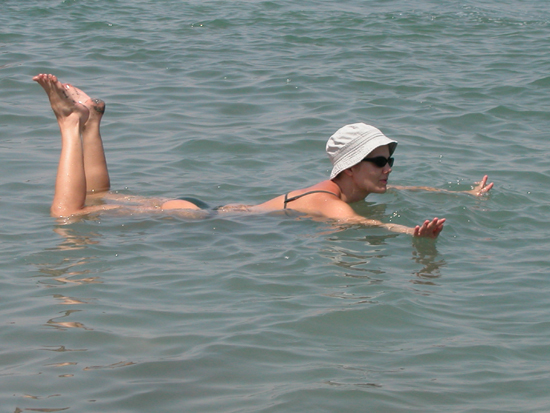 Viki ON the Dead Sea
