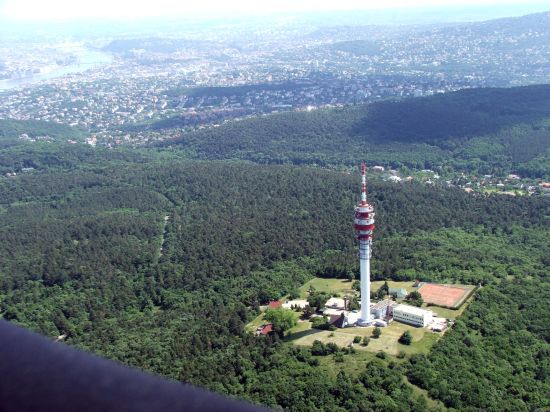 Above the TV tower in Obuda