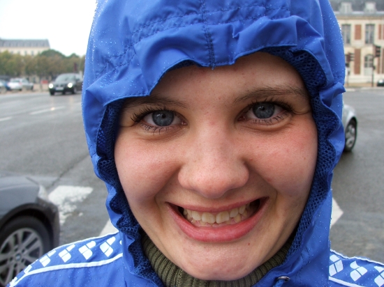 Viki in the rain