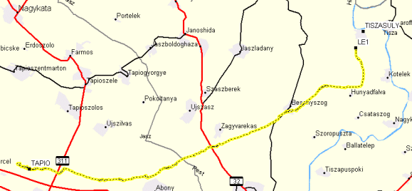 Cegled - Tiszasuly 48,97 km